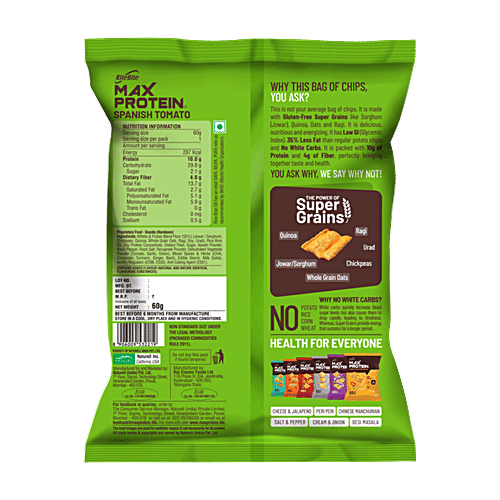 RiteBite Max Protein Chips - Spanish Tomato, 60 g  
