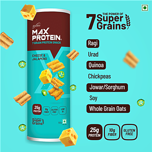 RiteBite Max Protein Chips - Cheese & Jalapeno, 150 g  