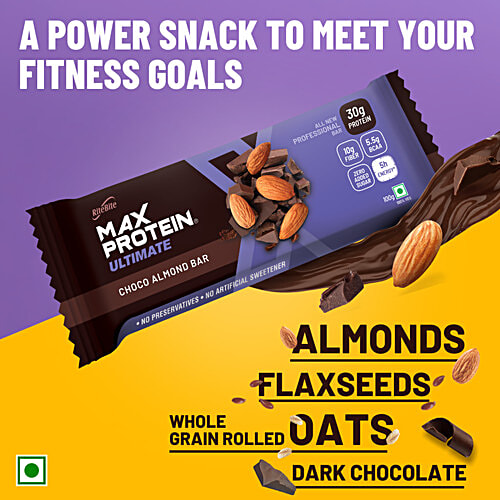 RiteBite Max Protein Choco Almond 30g Protein bar, 100 g  Zero Added Sugar