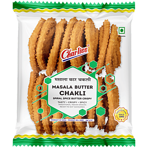 Charliee Butter Chakli - Masala, 100 g  Zero Trans Fat & Zero Cholesterol