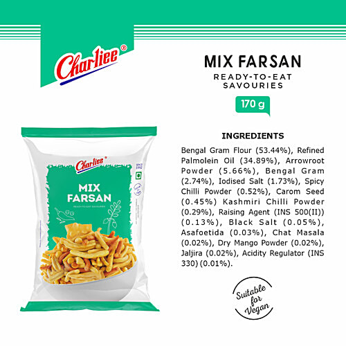 Charliee Namkeen - Mix Farsan, 170 g  Zero Trans Fat