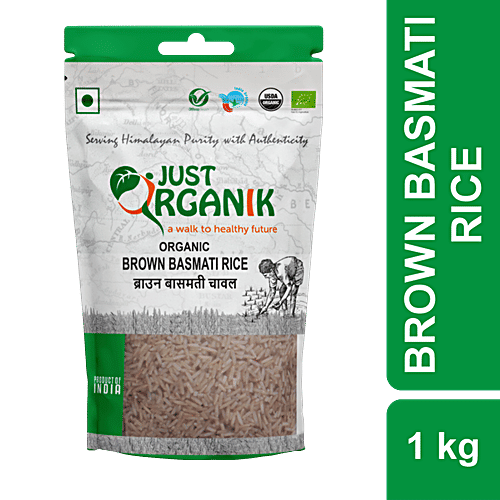 Buy Just Organik Basmati Rice Brown Online at Best Price of Rs 255