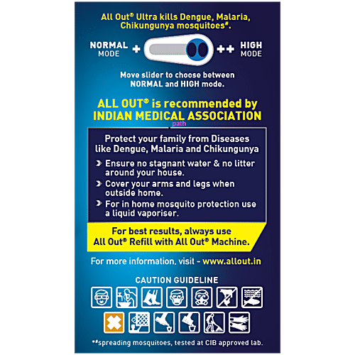 All Out Ultra Liquid Vaporizer Mosquito Repellent Refills - Kills Dengue, Malaria, & Chikungunya Mosquitoes, 45 ml (Pack of 3) 