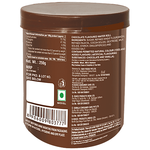 Dukes Waffy Choco Roll, 250 g Jar