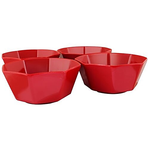 Buy Iveo 100 Melamine Snack Bowl Set Red Online at Best Price
