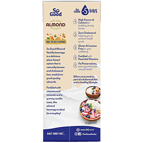 So Good Almond Milk - Vanilla, 200 ml  