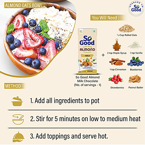 So Good Almond Milk - Vanilla, 200 ml  