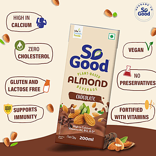 So Good Almond Milk - Chocolate, 200 ml  