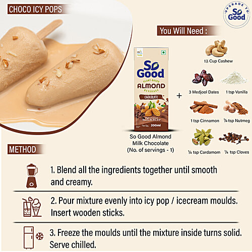 So Good Almond Milk - Chocolate, 200 ml  