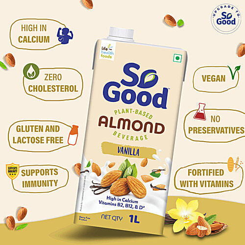 So Good Almond Milk - Vanilla, 1 L  