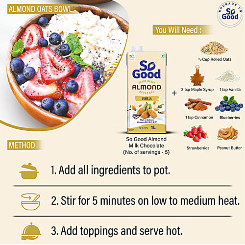 So Good Almond Milk - Vanilla, 1 L  