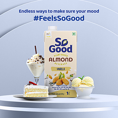 So Good Plant-Based Almond Beverage - Vanilla, 1 L  