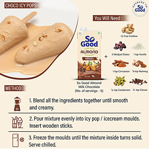 So Good Almond Milk - Chocolate, 1 L  