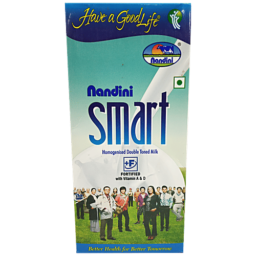 Nandini Smart Doble Toned Milk, 1 L  