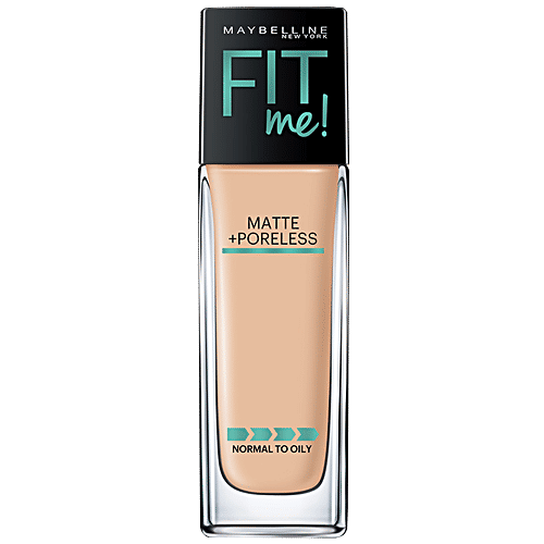 Maybelline New York Fit Me Matte+Poreless Liquid Foundation, 30 ml 128 Warm Nude Super Blendable, Natural Matte Finish