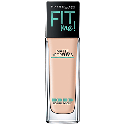 Maybelline New York Fit Me Matte+Poreless Liquid Foundation With Pump - 115 Ivory, 30 ml  Super Blendable, Natural Matte Finish