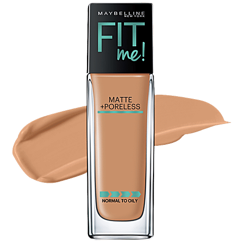 Maybelline New York Fit Me Matte+Poreless Liquid Foundation With Pump - 330 Toffee, 30 ml  