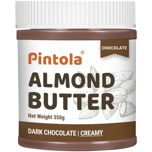 Pintola Dark Chocolate Almond Butter - Creamy, 350 g  Made With Dark Chocolate & Almonds