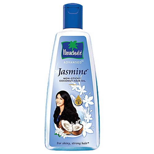 Parachute Advansed Jasmine Coconut Hair Oil With Vitamin E - Non-Sticky, For Healthy Shiny Hair, 500 ml With Vitamin E
