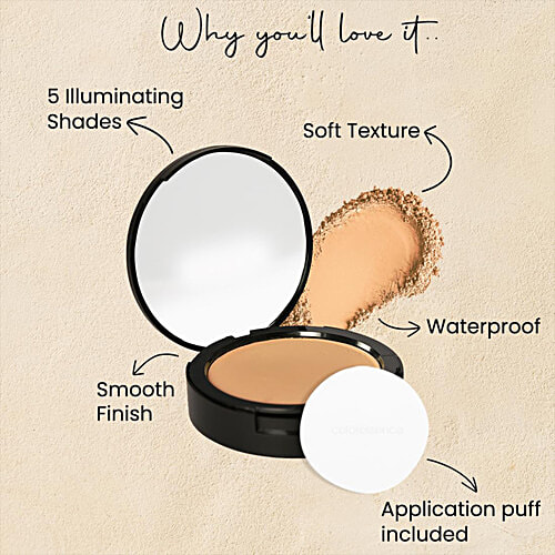 Coloressence Compact Powder - Oil & Sweat Control, Natural Matte Finish, Longlasting Face Makeup, 10 g Beige 