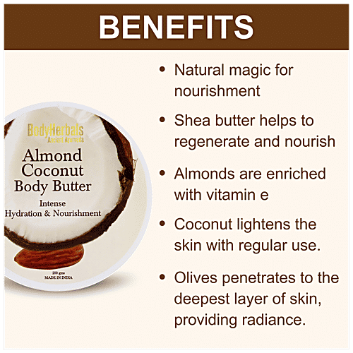 Buy BodyHerbals Intense Hydration & Nourishment Body Butter Almond