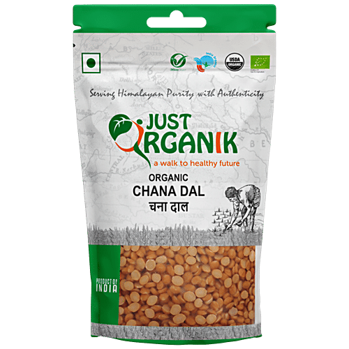 Just Organik Chana Dal, 1 kg  GMO Free, Chemical Free, Pesticide Free