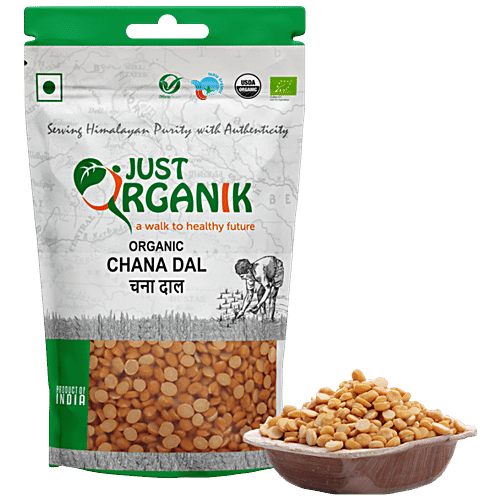 Just Organik Chana Dal, 1 kg  GMO Free, Chemical Free, Pesticide Free