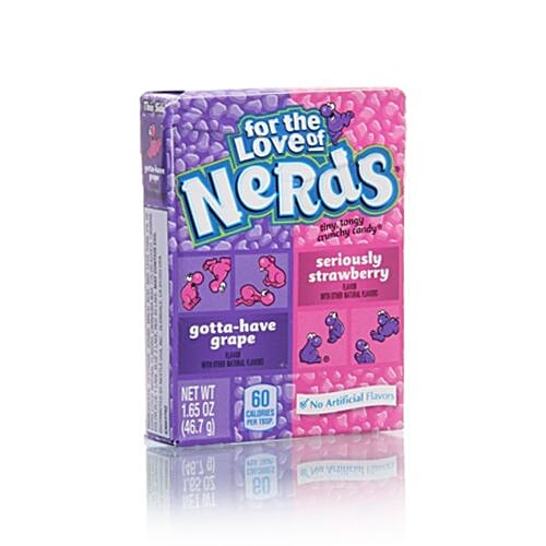NeRds Tiny, Tangy Crunchy Candy - Seriously Strawberry + Gotta Have Grape Flavour, 46.7 g  No Artificial Flavours