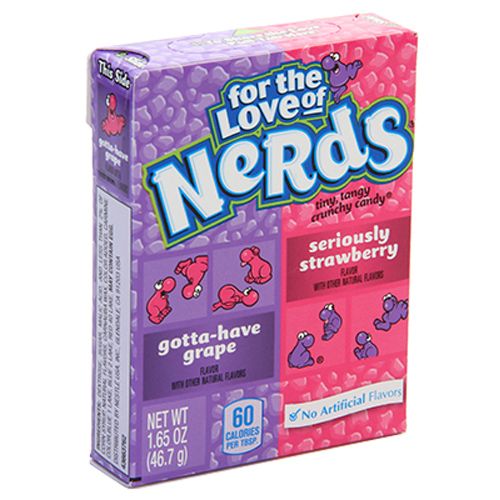 NeRds Tiny, Tangy Crunchy Candy - Seriously Strawberry + Gotta Have Grape Flavour, 46.7 g  