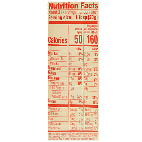 Nesquik Strawberry Syrup Nutrition Facts Besto Blog