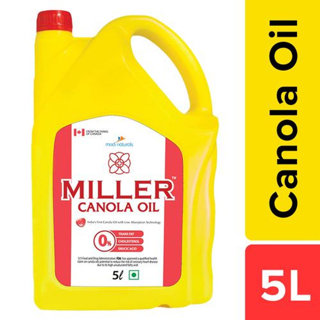 Miller Canola Oil - For All Types Of Cooking, 5 L 