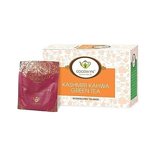 Buy Goodwyn Green Tea Kashmiri Kahwa 20 pcs Online at Best Price. of