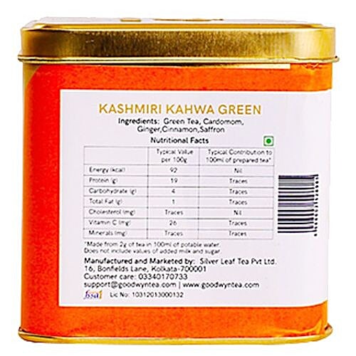 Buy Goodwyn Green Tea Kashmiri Kahwa 100 Gm Online At Best Price of Rs