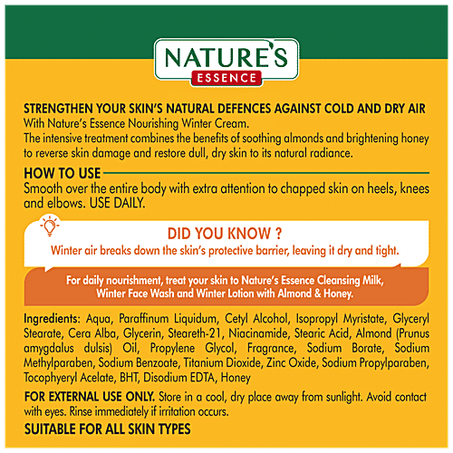 Natures Essence Nourishing Skin Cream - Almond & Honey, 100 ml