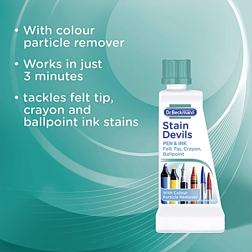Dr. Beckmann Stain Devils Pen & Ink Specialist Stain Remover - Combats Various Ink Based Stains, 50 ml  Highly Effective Stain Removal
 Original Works First Time