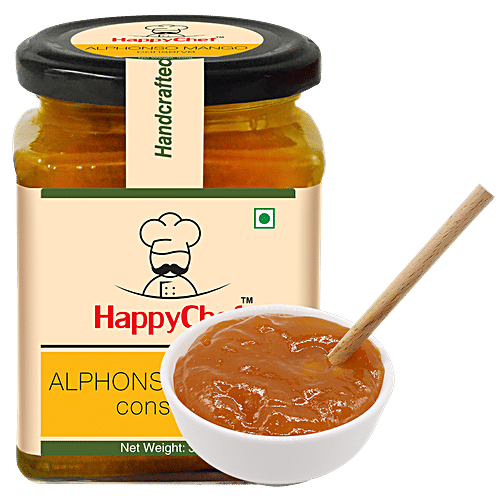 HappyChef Alphonso Mango Conserve, 330 g  No Trans Fat & No Cholesterol