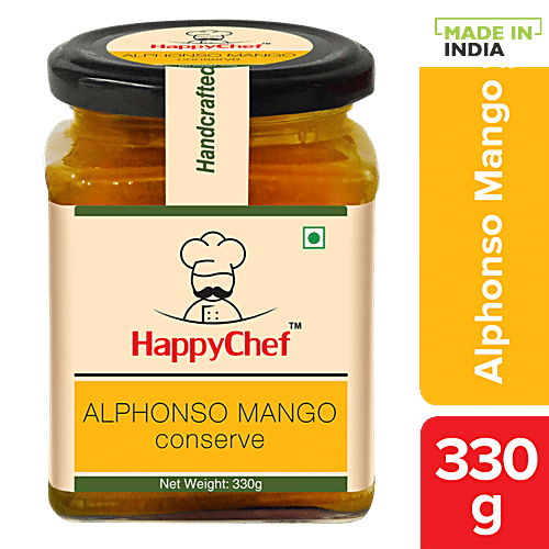 HappyChef Alphonso Mango Conserve, 330 g  No Trans Fat & No Cholesterol