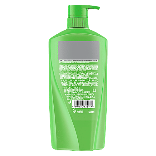 Sunsilk Long & Healthy Growth Shampoo - With Biotin, Milk Protein & Argan Oil, For Healthy Looking & Long hair, 650 ml