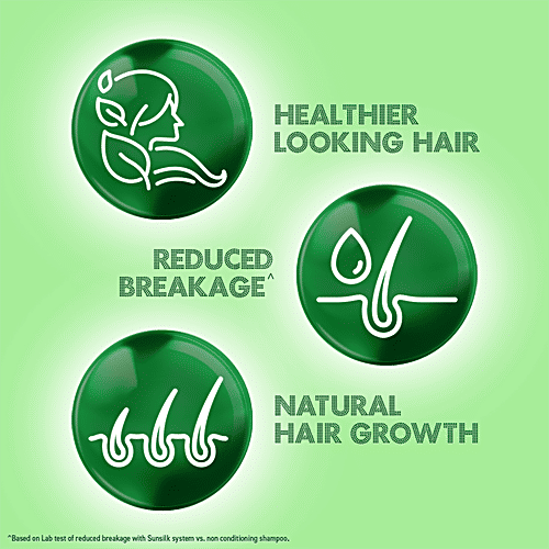 Sunsilk Long & Healthy Growth Shampoo - With Biotin, Milk Protein & Argan Oil, For Healthy Looking & Long hair, 650 ml