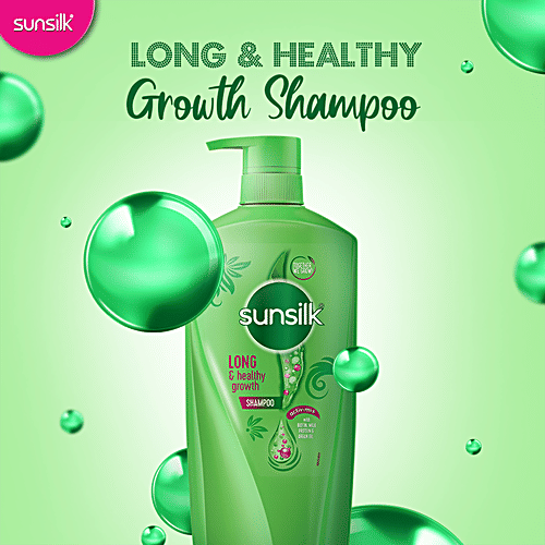 Sunsilk Long & Healthy Growth Shampoo - With Biotin, Milk Protein & Argan Oil, For Healthy Looking & Long hair, 650 ml