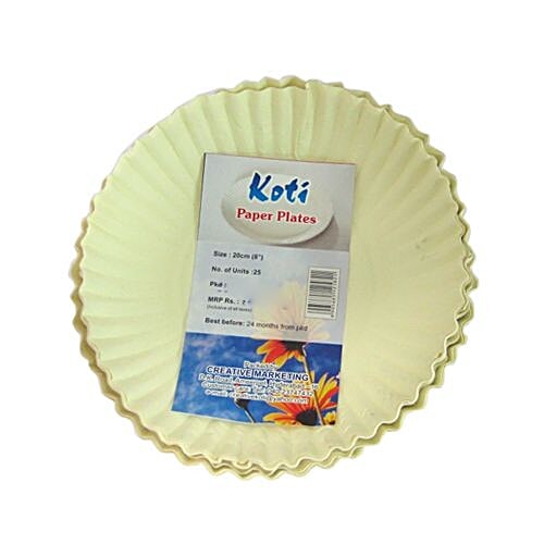 Buy Koti disposible paper plates Online at Best Price of Rs 40