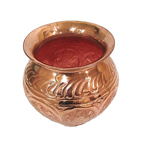Buy Agromech Copper Pot (Pooja Lota) Naksi Red Mod 9 Online at Best