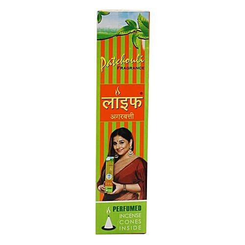 Darshan  Life Incense Sticks - Patchouli Fragrance, 90 g  Perfumed Incense Cones Inside