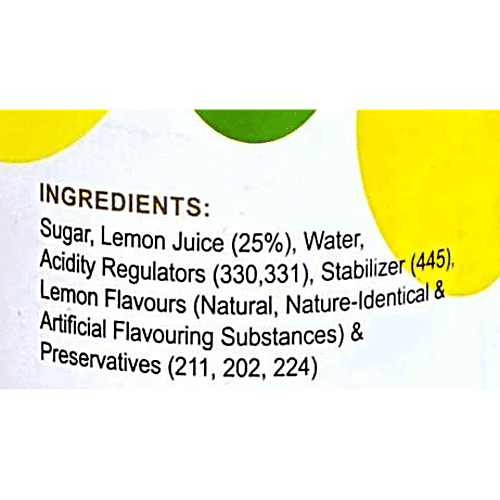 Ganesh Sharbat Fruit Drink - Lemon, 1 L  