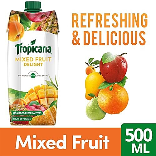 Buy Tropicana Fruit Juice Delight Mixed Fruit 500 Ml Online at the Best