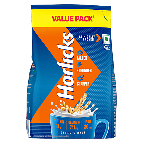 Horlicks Nutrition Drink Powder, 750 g Pouch Source of Protein,Calcium,Iron