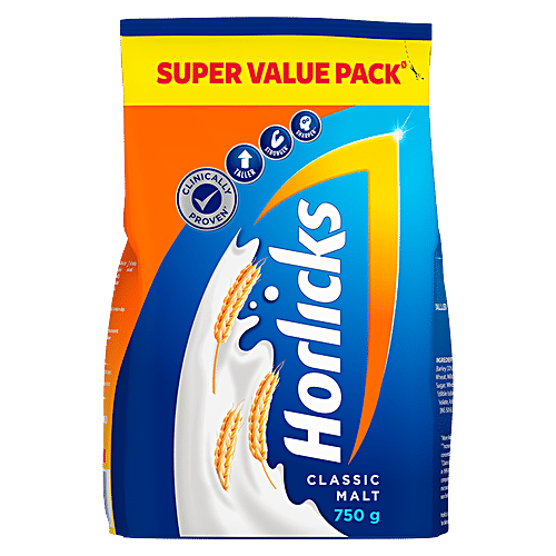 Buy Horlicks Health Nutrition Drink Classic Malt 750 Gm Online at the