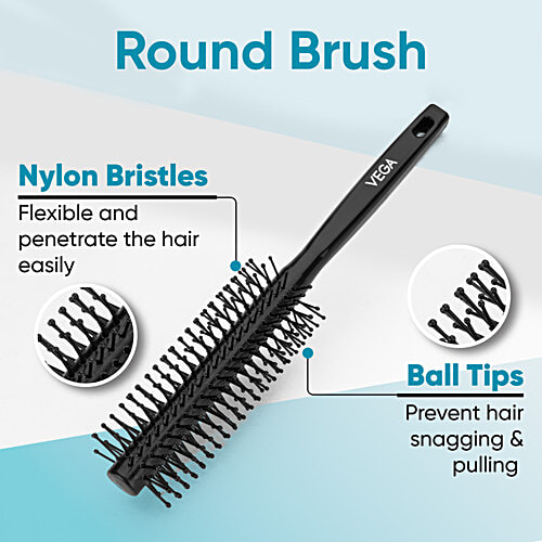 Vega R3-RB Round Hair Brush, 1 pc  For Adding Curls, Volume & Waves In Hair For Men And Women