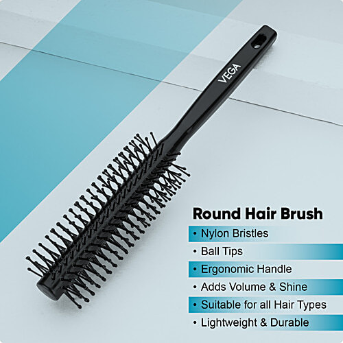 Vega R3-RB Round Hair Brush, 1 pc  For Adding Curls, Volume & Waves In Hair For Men And Women