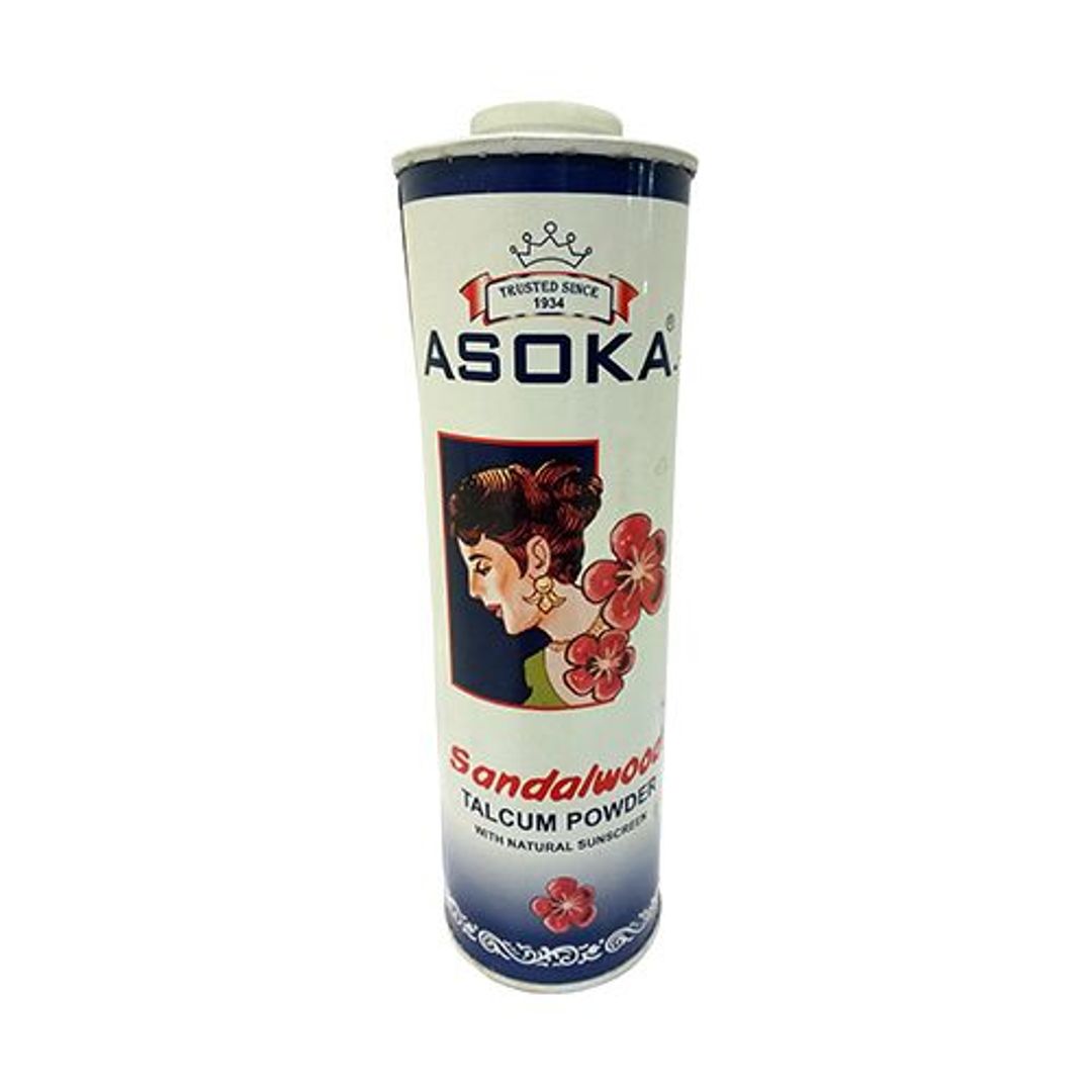 Asoka Talcum Powder - Sandal Wood, 140 g Bottle